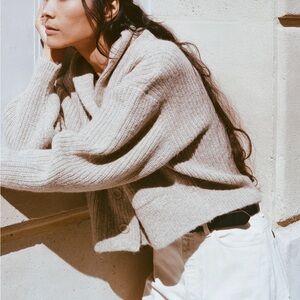 OZMA Sloan Cardigan in Blush.